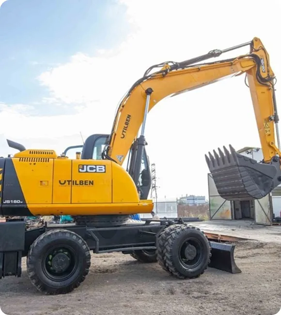 Аренда колесного экскаватора JCB JS 160 в Минске. 1 Аренда колесного экскаватора JCB JS 160 в Минске. 1