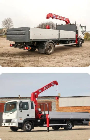 Аренда крана-манипулятора UNIC URV-503 на шасси автомобиля Hyundai HD 120 в Минске