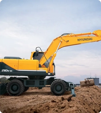 Аренда колесного экскаватора Hyundai R210W-9S в Минске