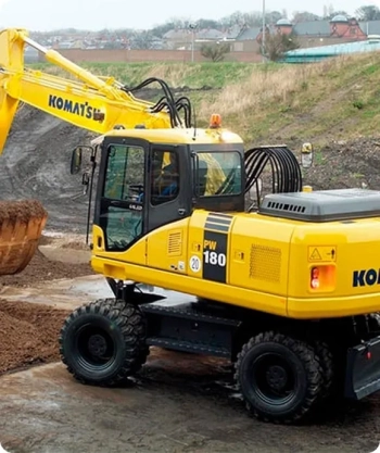 Аренда колесного экскаватора KOMATSU PW180-7 в Минске