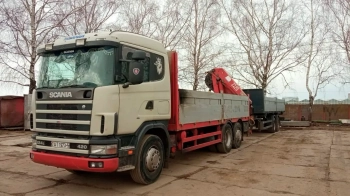 Аренда манипулятора 20т г.п. кузова 6.8м + 7м, г.п.крана 8т. вылет 15 метров.