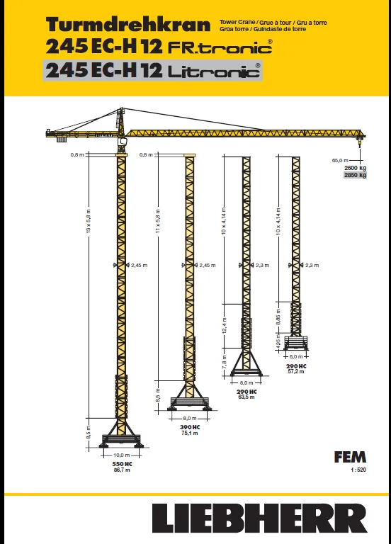 Башенный кран Liebherr 245 ЕС-Н12. 2