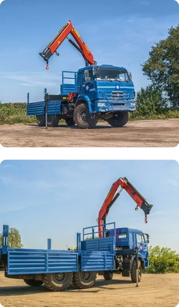Аренда крана-манипулятора Palfinger PK 15500 C на базе автомобиля Камаз 65117 в Минске