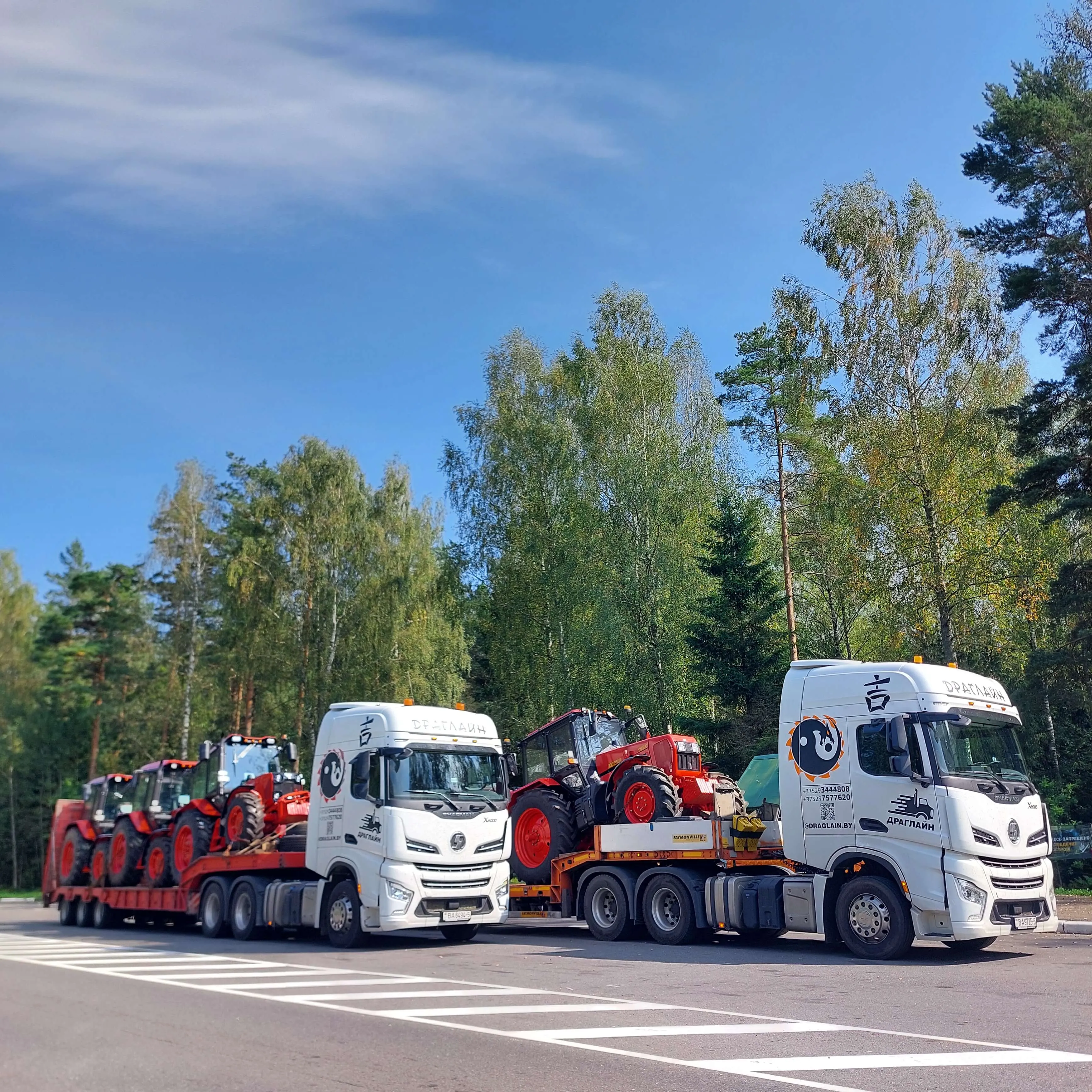 Перевозка грузов низкорамным тралом. 1