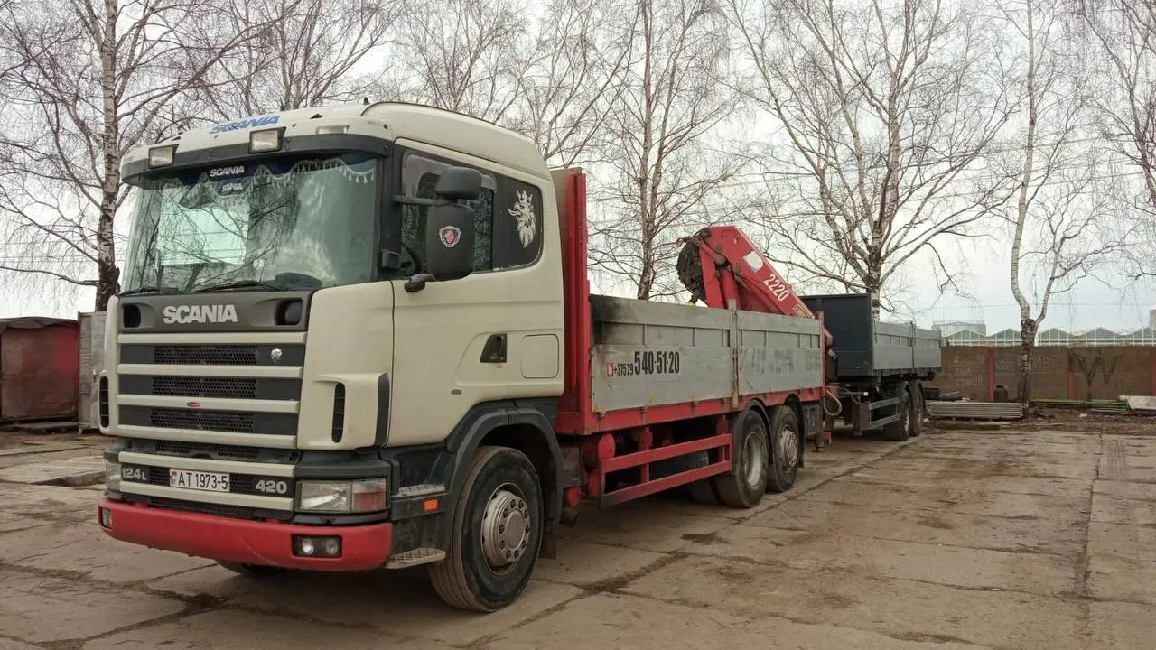 Аренда манипулятора HMF 2220 в Минске – перевозка грузов. 1