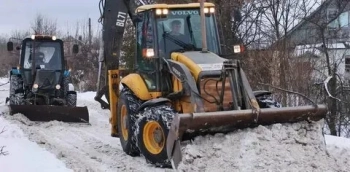 Чистка снега экскаватором Гродно