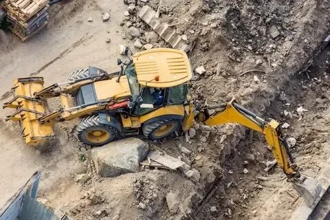 Устройство траншеи экскаватором Гродно. 1