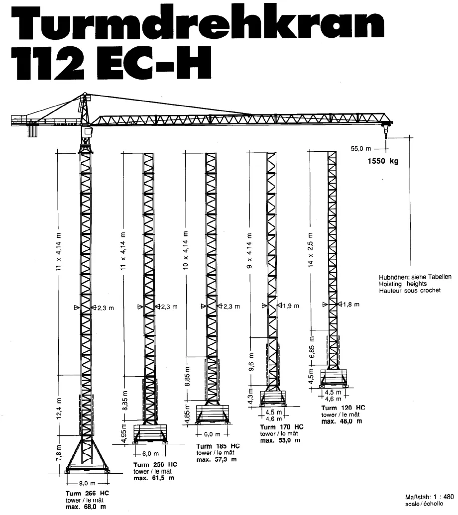Аренда башенного крана Liebherr 112 EC-H. 2