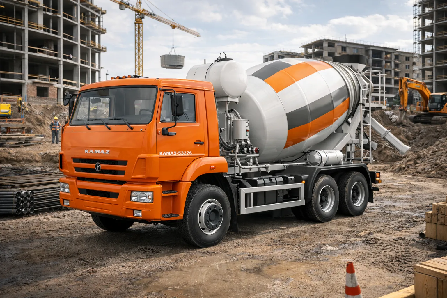 Аренда автобетоносмесителя КамАЗ-53229 Могилёв. 1