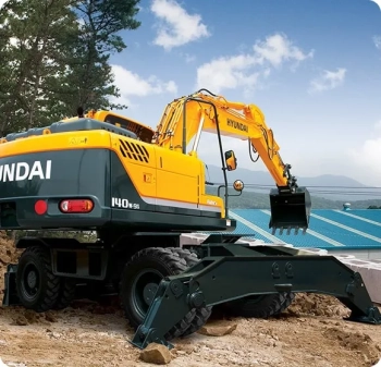 Аренда колесного экскаватора Hyundai R140W-9S в Минске