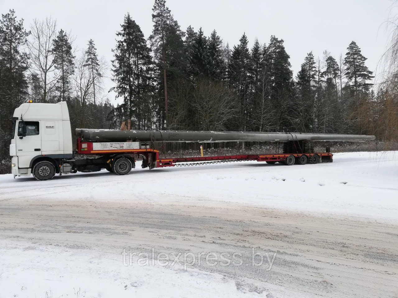 Перевозка тралом негабаритного груза. 7