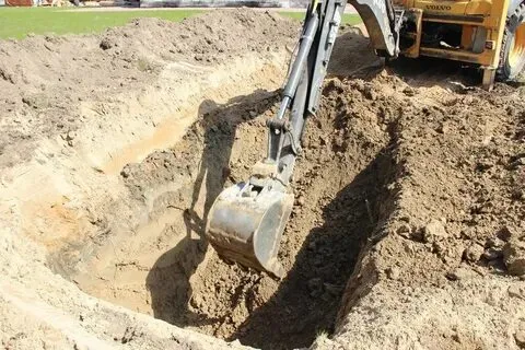 Устройство котлована в Гродно. 1