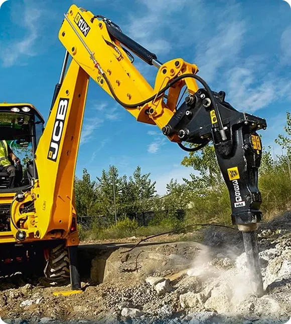 Аренда экскаватора с гидромолотом JCB в Минске. 1