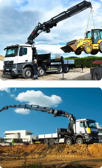 Аренда крана-манипулятора HIAB X-HiPro 192 на базе автомобиля Мersedes в Минске