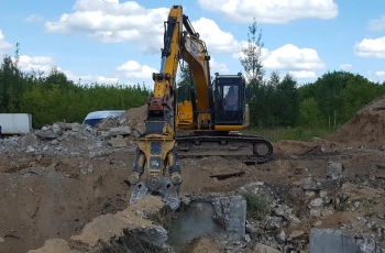 Аренда гусеничного экскаватора с гидроножницами