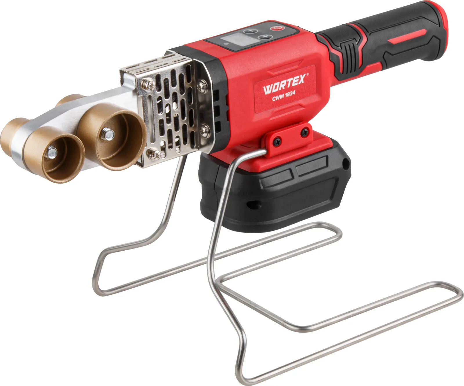 Аккумуляторный сварочный аппарат для полимерных труб WORTEX CWM 1834. 1
