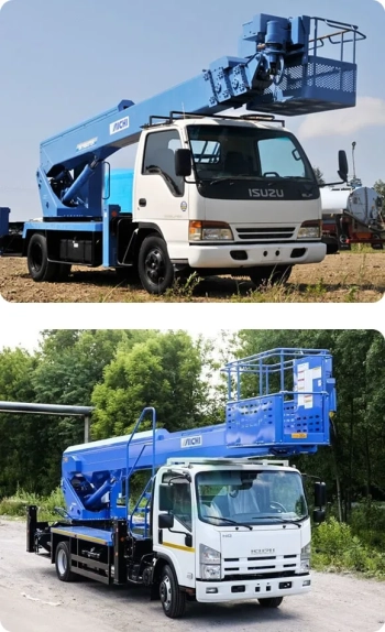 Аренда автовышки 12 м Aichi SK126 на базе Isuzu Elf в Минске
