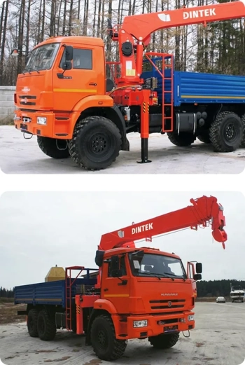 Аренда крана-манипулятора Dintek LS2056 на базе автомобиля Камаз 65117 в Минске