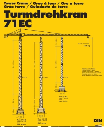 Аренду башенного крана Liebherr 71 EC
