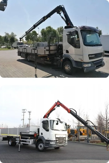 Аренда крана-манипулятора UR-V370 на базе автомобиля DAF LF45 в Минске