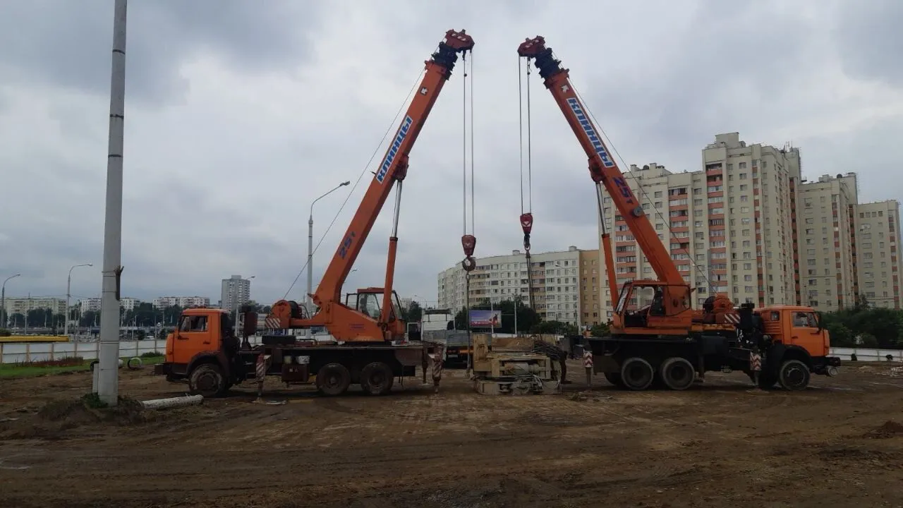 Подъем и установка конструкций на многоэтажные здания. 1