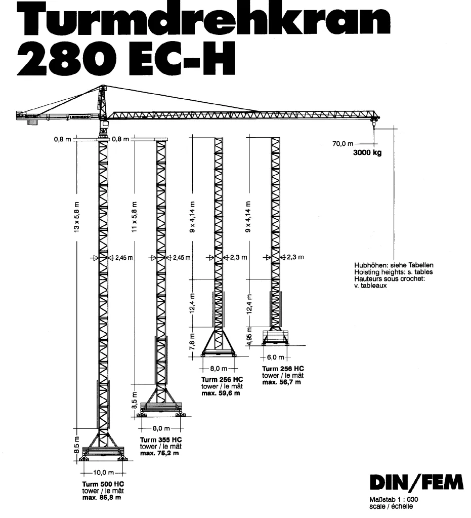 Аренда башенного крана Liebherr 280 EC-H Минск. 2
