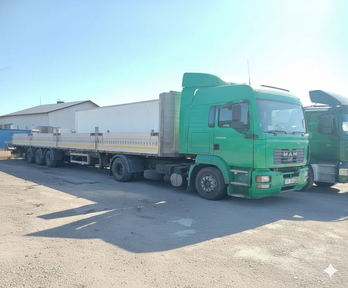 Аренда длинномера тягач + полуприцеп в Минске. 1