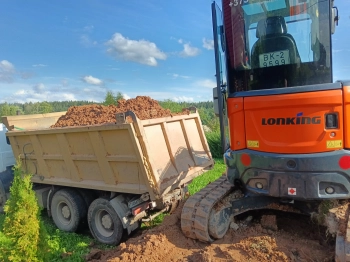 Услуги мини-экскаватора с гидромолотом