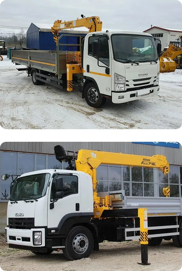 Аренда манипулятора КМУ Soosan 746 на шасси Isuzu FVR 34 в Минске. 1